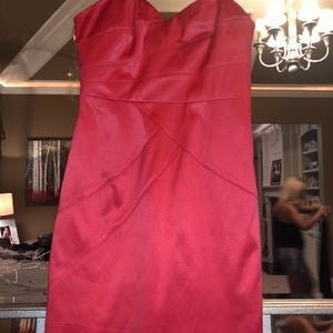 PINK SATIN COCKTAIL DRESS